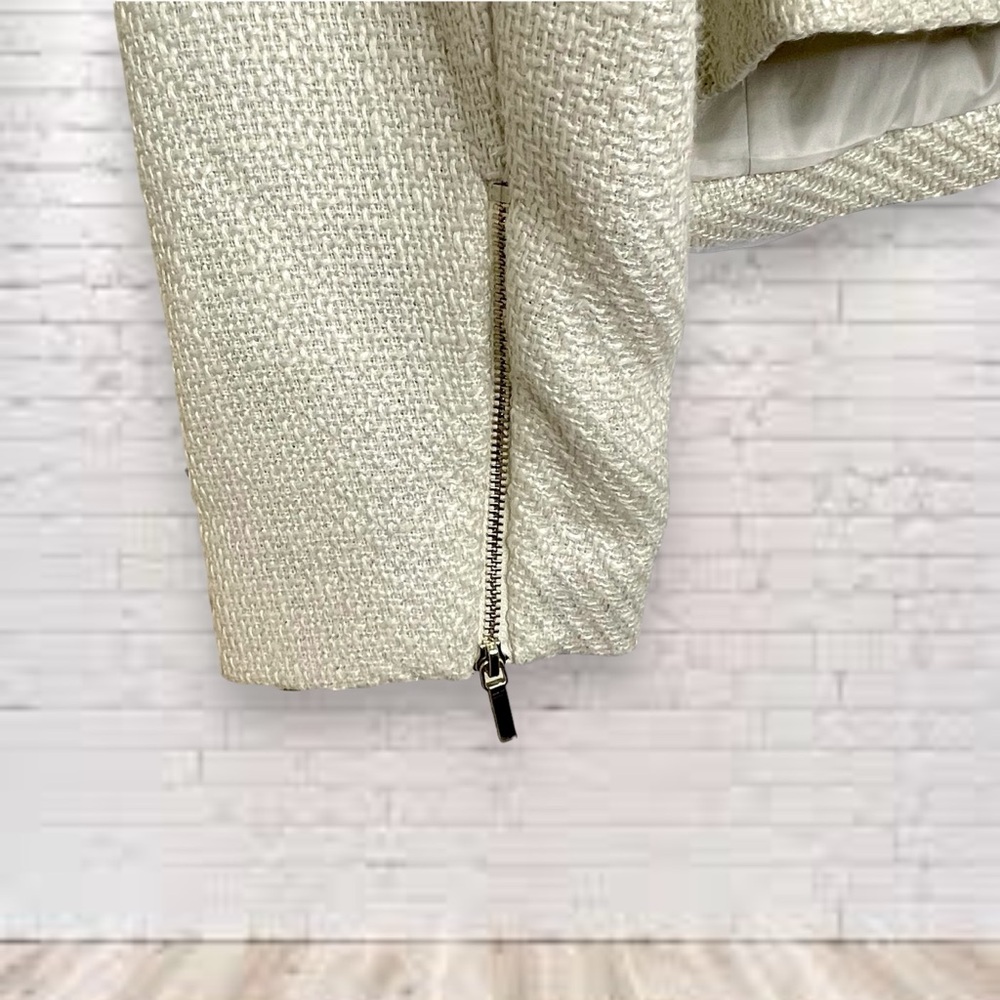 Lane Bryant Cream Tweed Moto Jacket Size 26 NWT - Picture 7 of 11